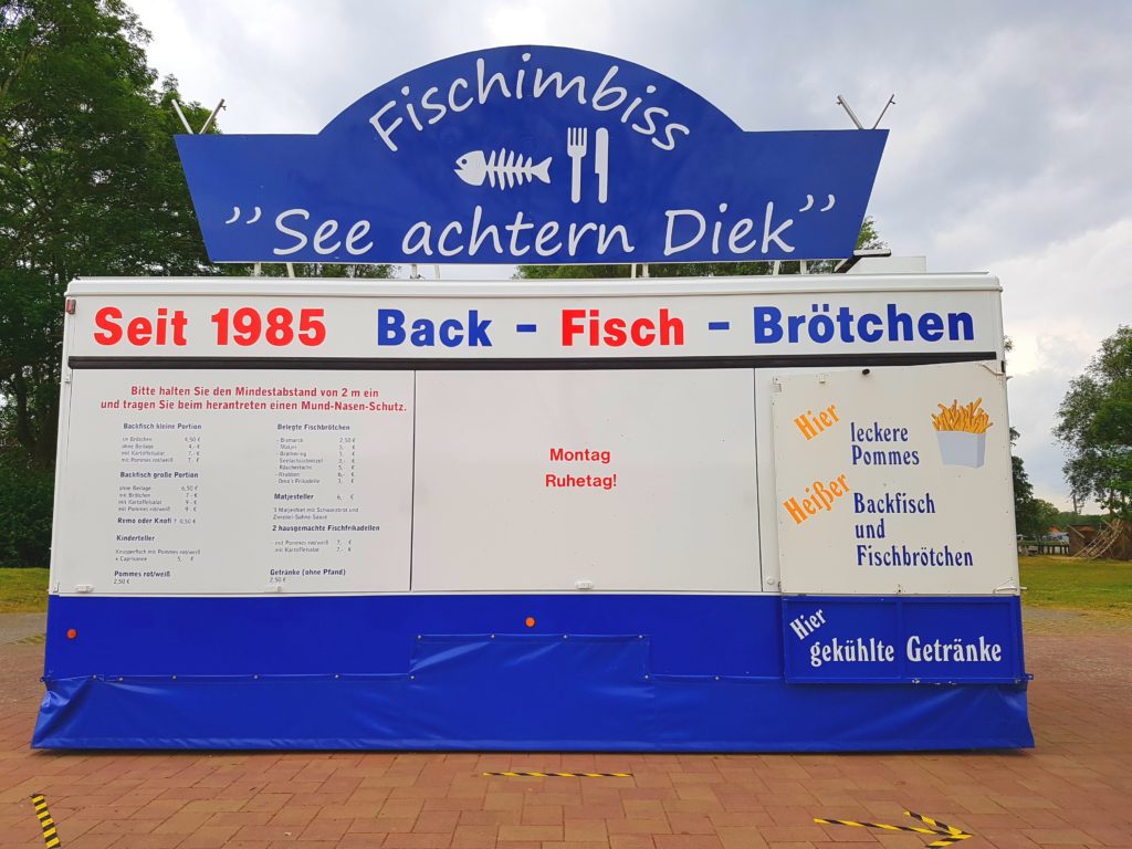 Fischimbiss See achtern Diek am Strandbad Otterndorf, bester Backfisch