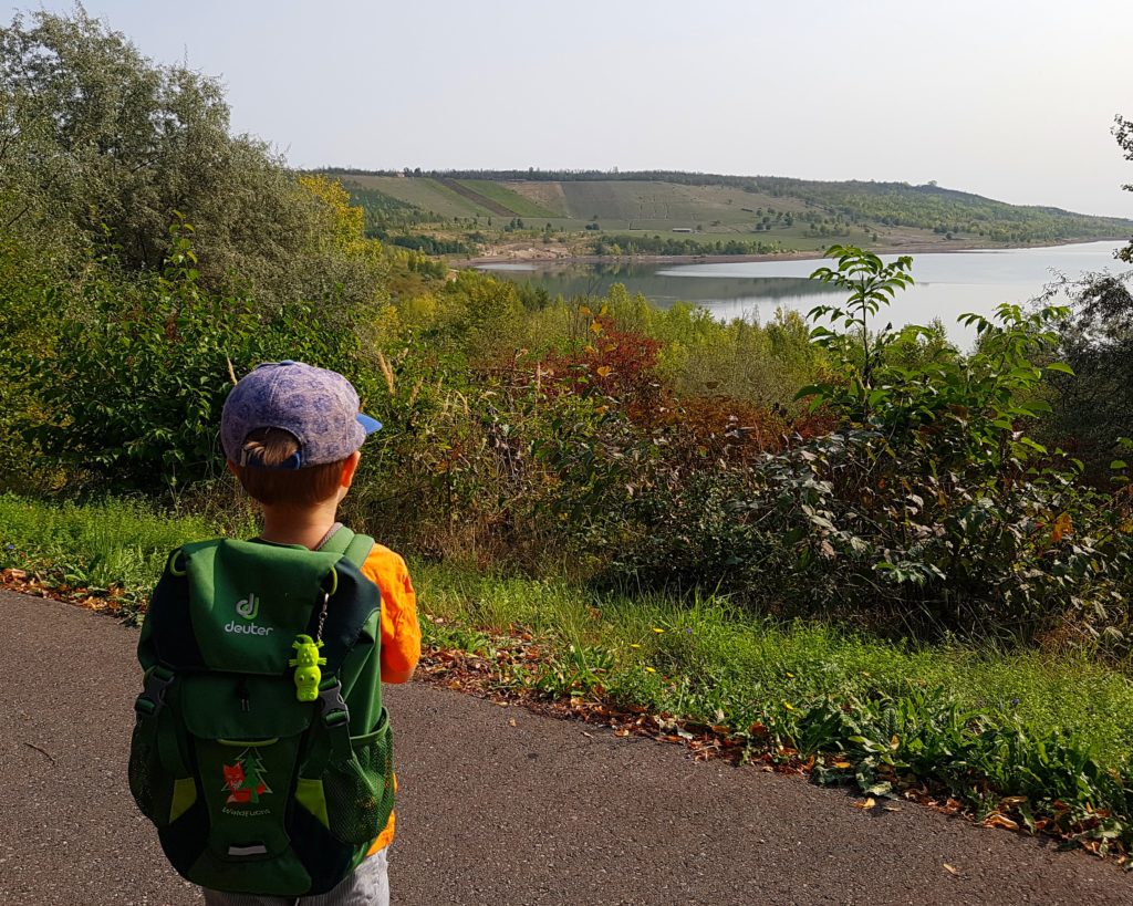 Kind auf dem Rundweg um den Geiseltalsee