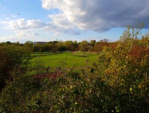 Aussicht vom Berg im Südpark in Merseburg