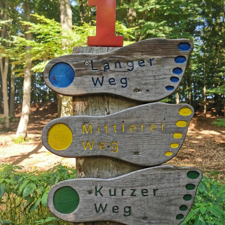 Wegweiser Barfußpfad Lüneburger Heide