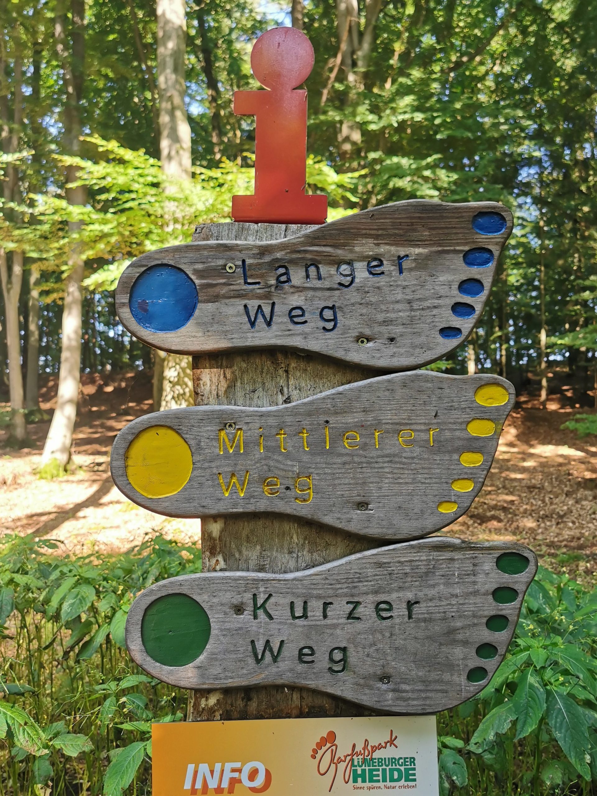 Wegweiser Barfußpfad Lüneburger Heide