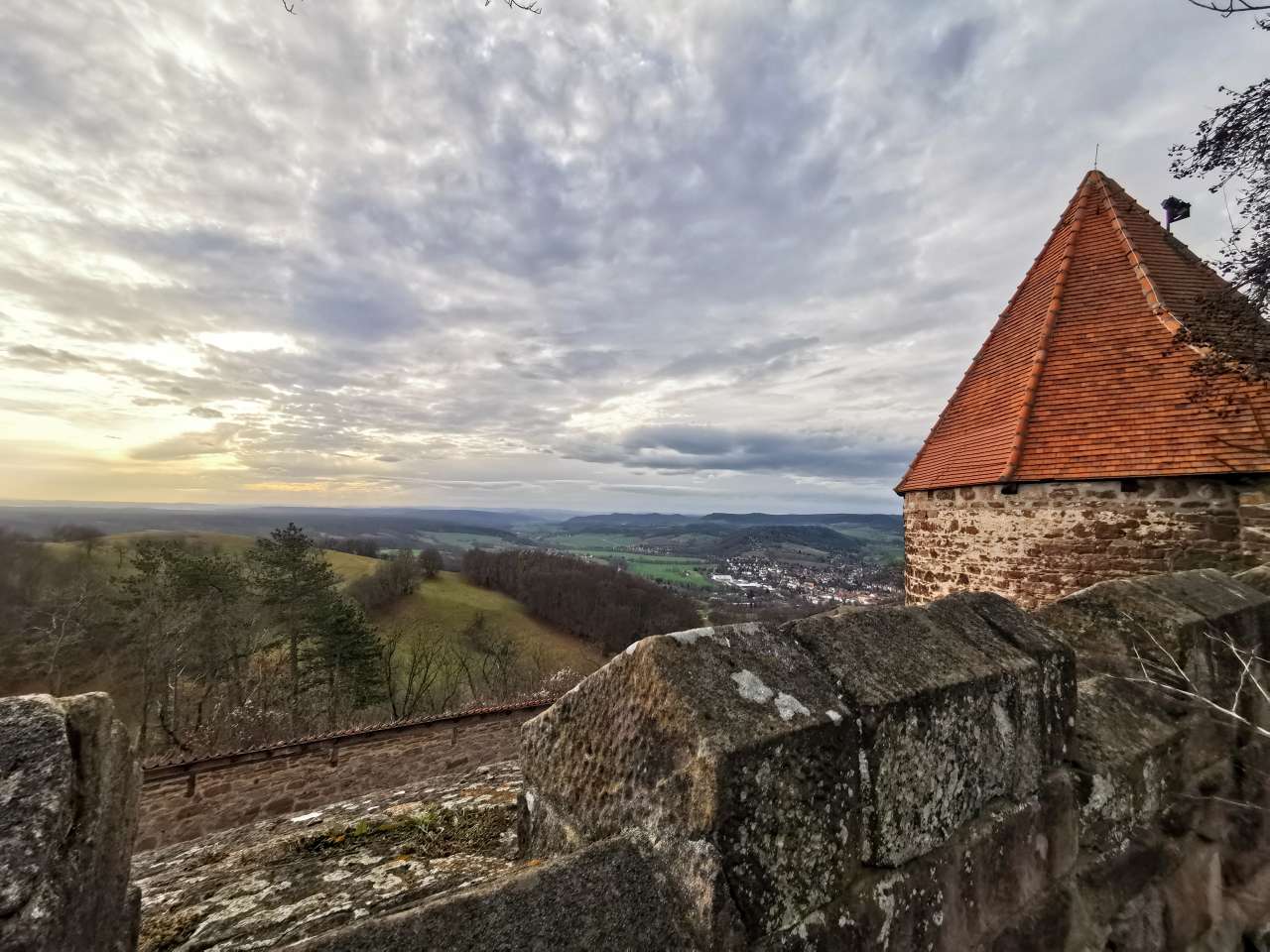 Aussicht von der Leuchtenburg, Wolkenbruch